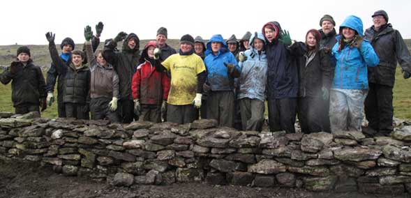 Young Rangers go walling