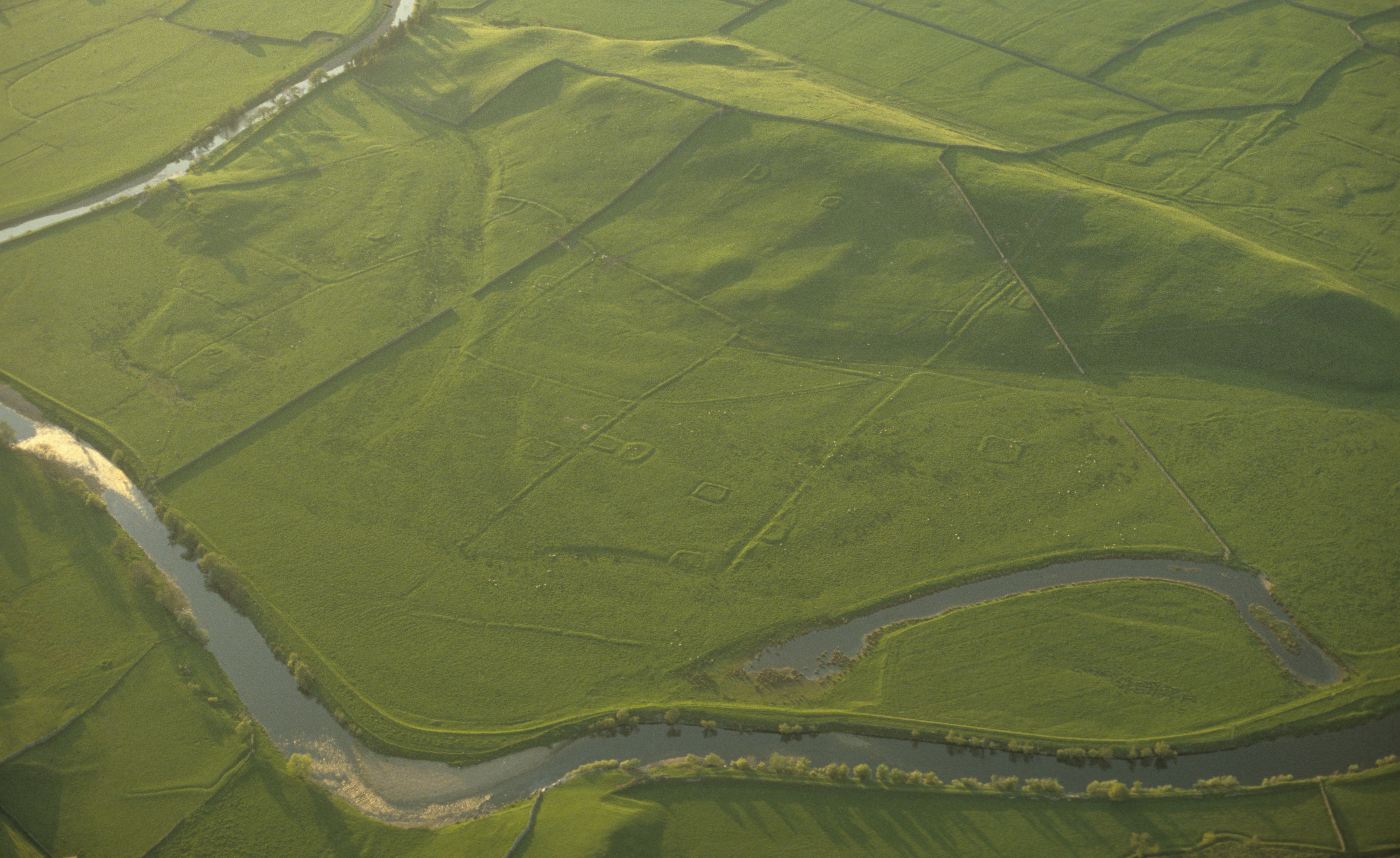 Aerial photo of stackstands at Floshes Hill, Hardraw