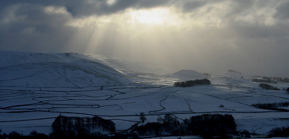 Winter light over Edbolton Hill