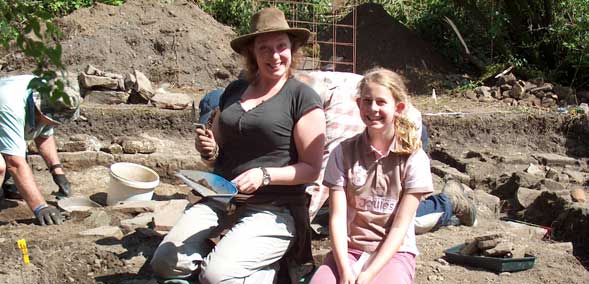 Volunteer, Amanda Beckwith on a Young Archaeologist's Club dig at Low Borrowbridge